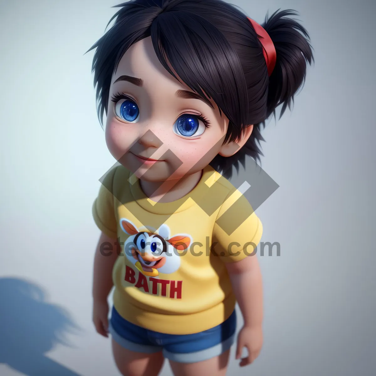 Picture of Happy Little Doll Child Portrait - Cute, Adorable, and Fun!