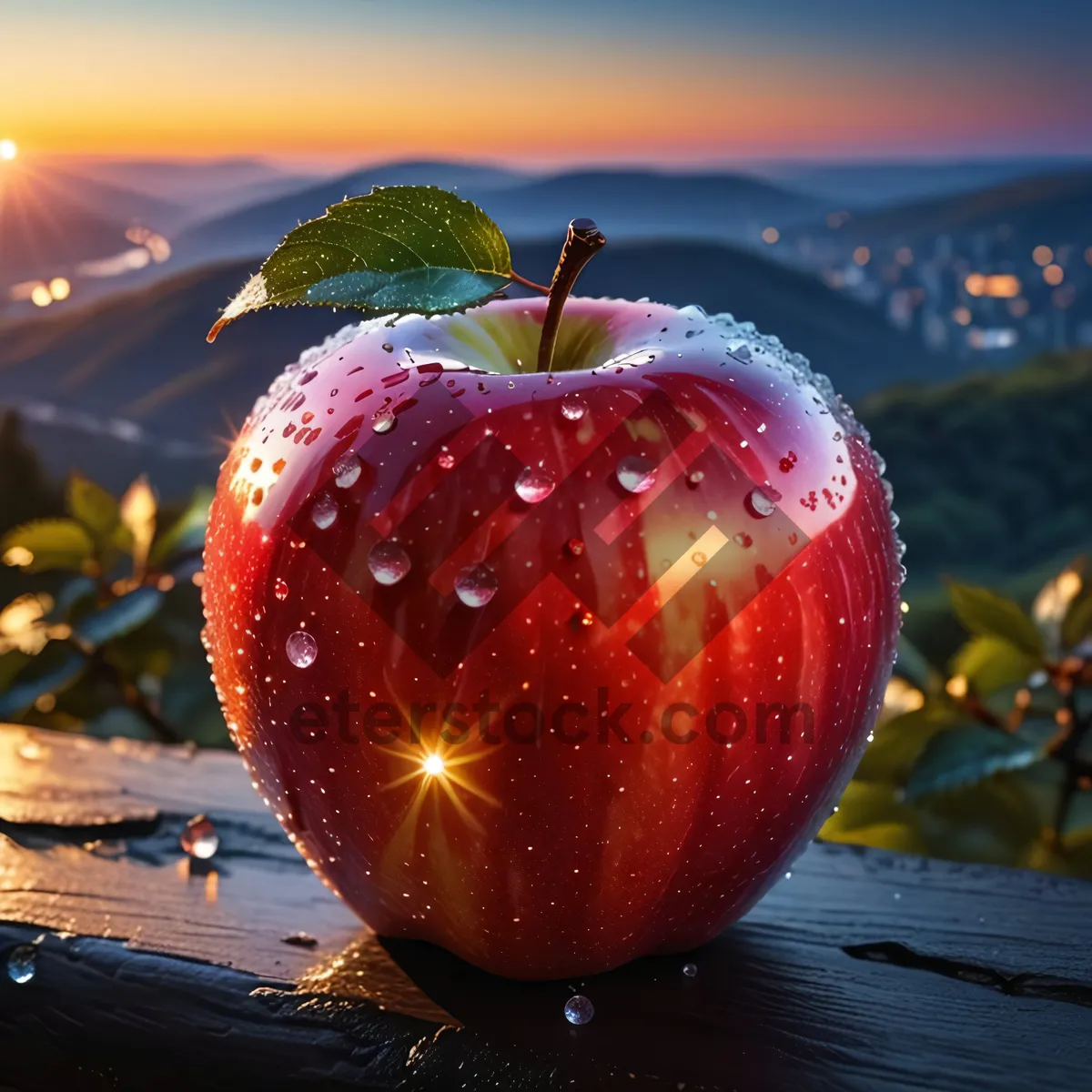 Picture of Fresh and juicy red delicious apple for a healthy diet