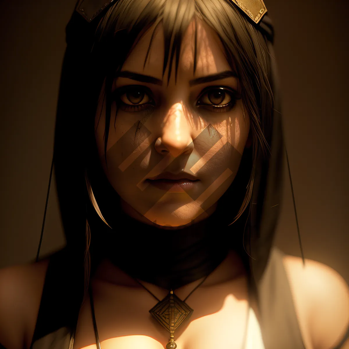 Picture of Dark Sorceress: Seductive and Mysterious Fashion Portrait