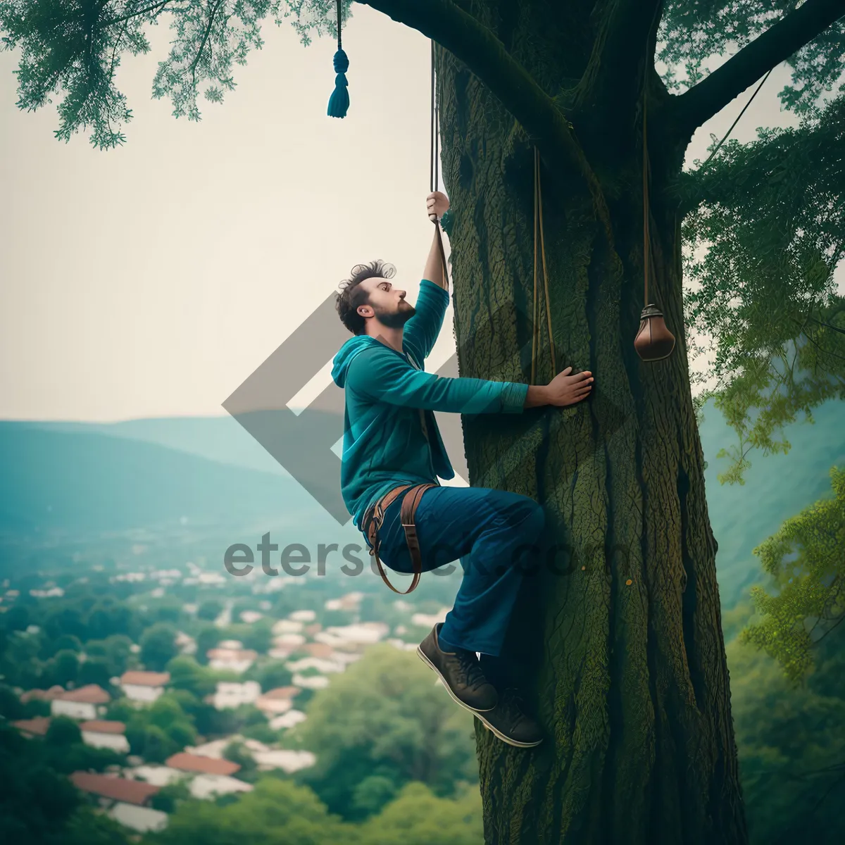 Picture of Active Man Enjoying Outdoor Sports