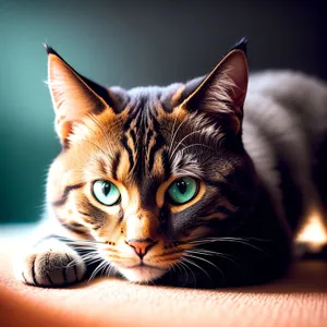 Curious Kitty with Fluffy Gray Fur