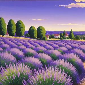 Lavender Fields: Serene Blooms in the Countryside