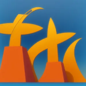 Vibrant Orange Symbolic Graphic Design Icon