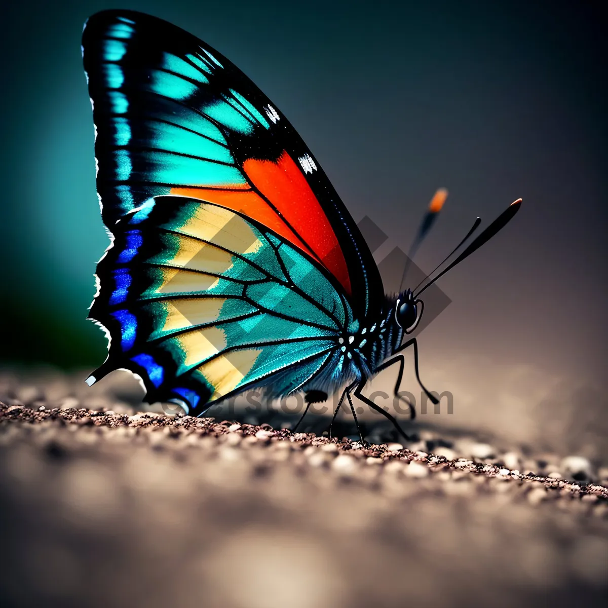 Picture of Colorful Monarch Butterfly in a Garden