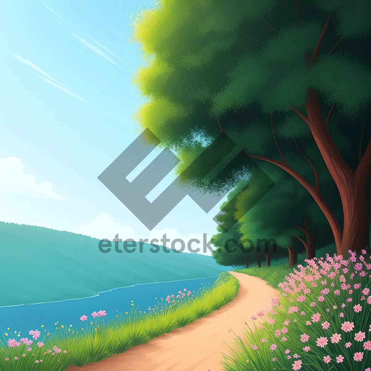 Picture of Serene Countryside: A Colorful Summer Meadow
