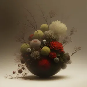 Festive winter tree decoration with edible fruit balls