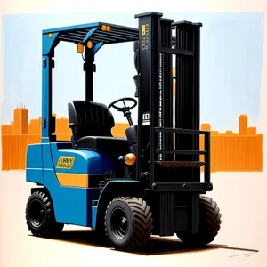 Yellow Forklift with Powerful Cargo Lifting Capacity