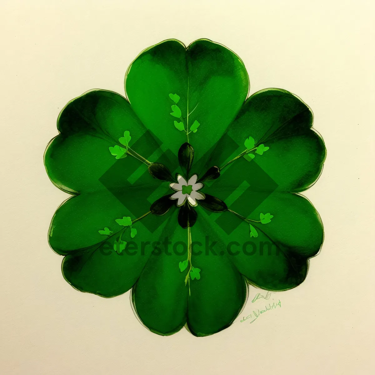 Picture of Fresh Spring Clover Leaf - Woody Plant Floral Display