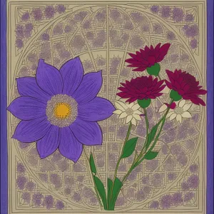 Vintage Floral Binder Art Design