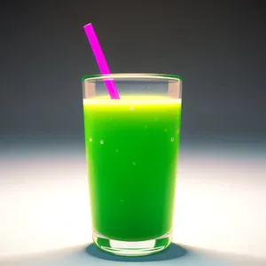 Refreshing Fruit Juice in Glass with Ice