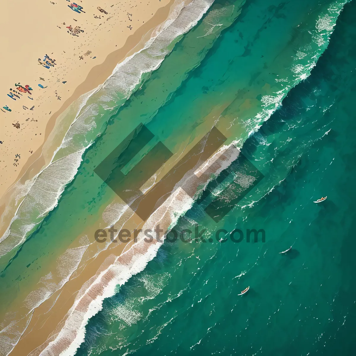 Picture of Tropical Paradise: Sandy Beach and Crystal Blue Waters