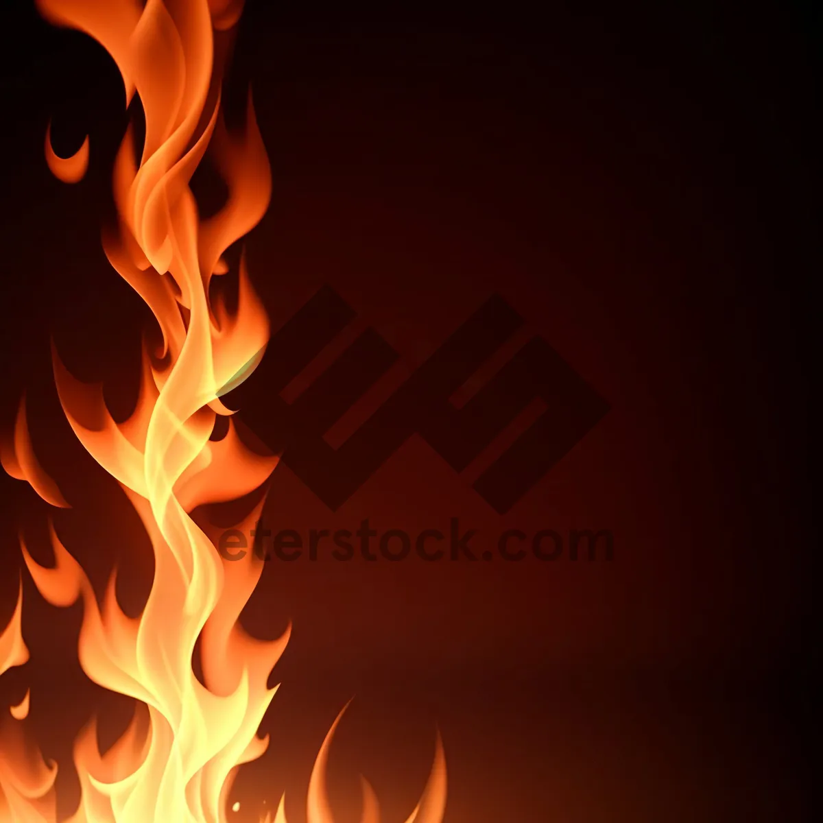 Picture of Fiery Wildfire Blaze Illuminating the Night