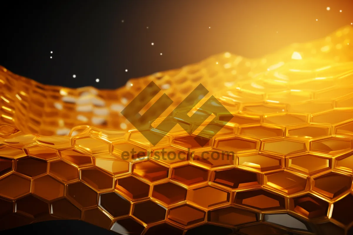 Picture of Modern Orange Honeycomb Pattern Texture Wallpaper Design