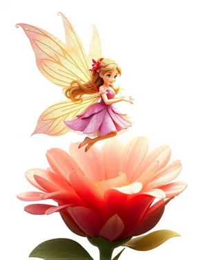 Floral Lotus Icon Design Element with Pink Tones
