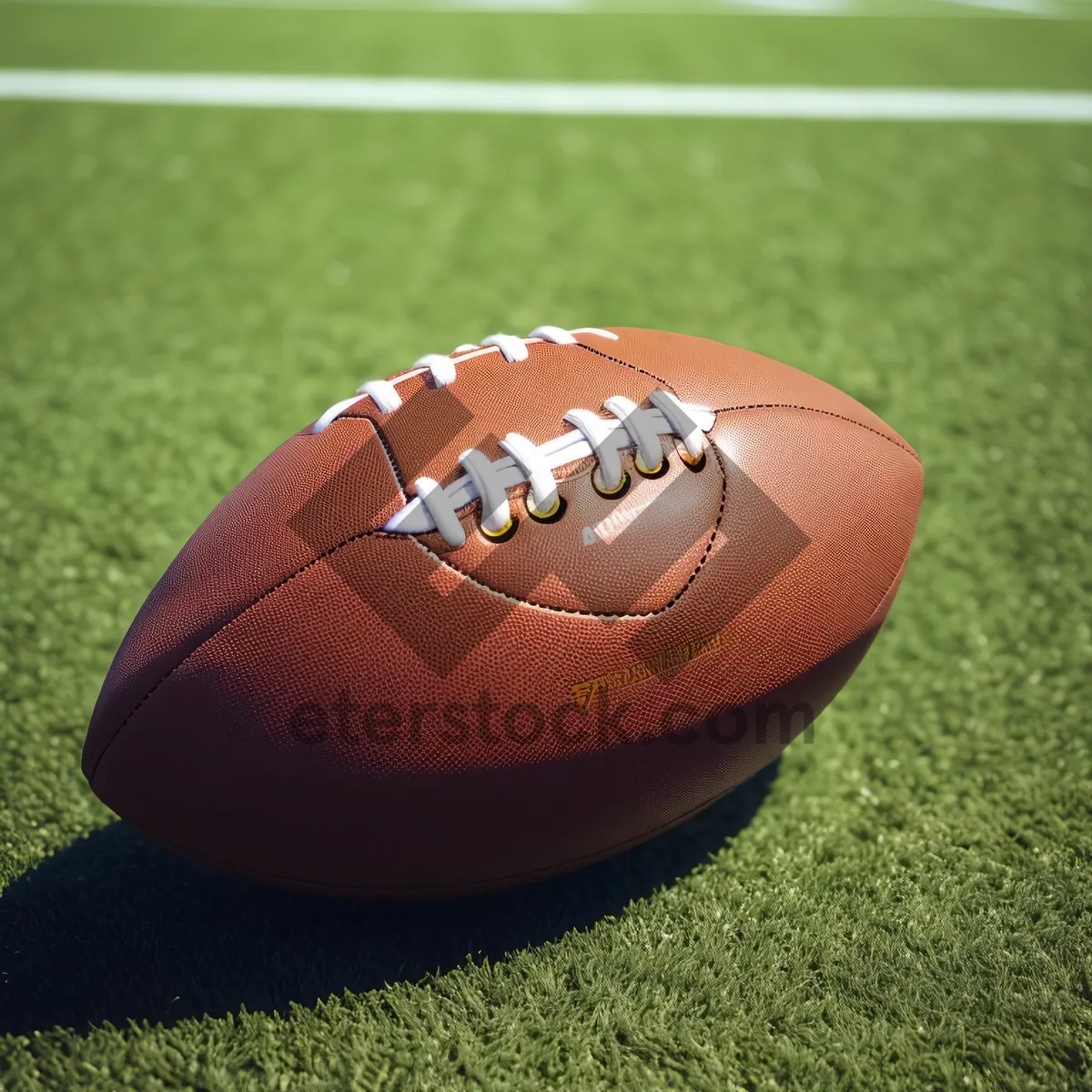 Picture of Rugby Ball on Grass - Sport Equipment