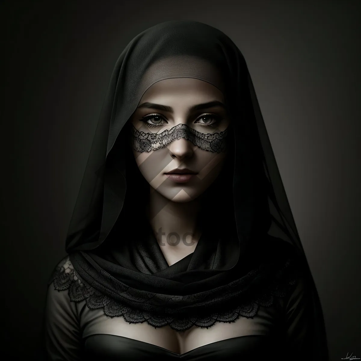 Picture of Enchanting Venetian Sorcerer: Captivating Elegance in Black Mask