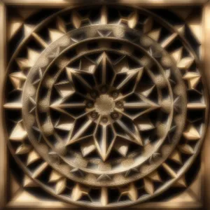 Arabesque Window Design: Intricate Framework of Decorative Art.