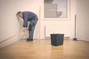 Businessman working in home office room