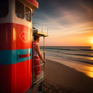 Serene Sunset by the Ocean