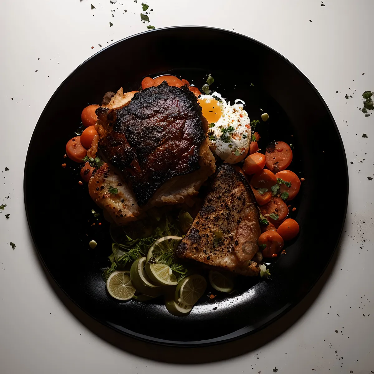 Picture of Grilled Beef and Black Bean Salad with Pepper Sauce