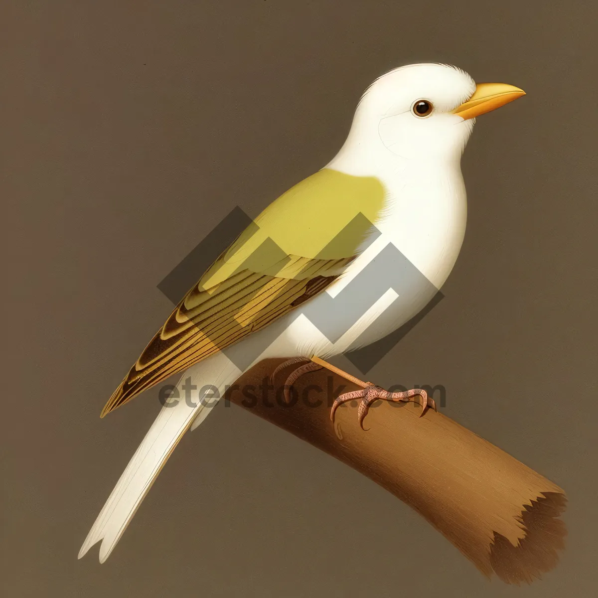 Picture of Coastal Diving Bird in Flight: Gull Wing Feather Beak