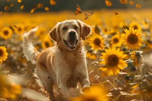 Adorable Golden Retriever Puppy - Domestic Pet Portrait