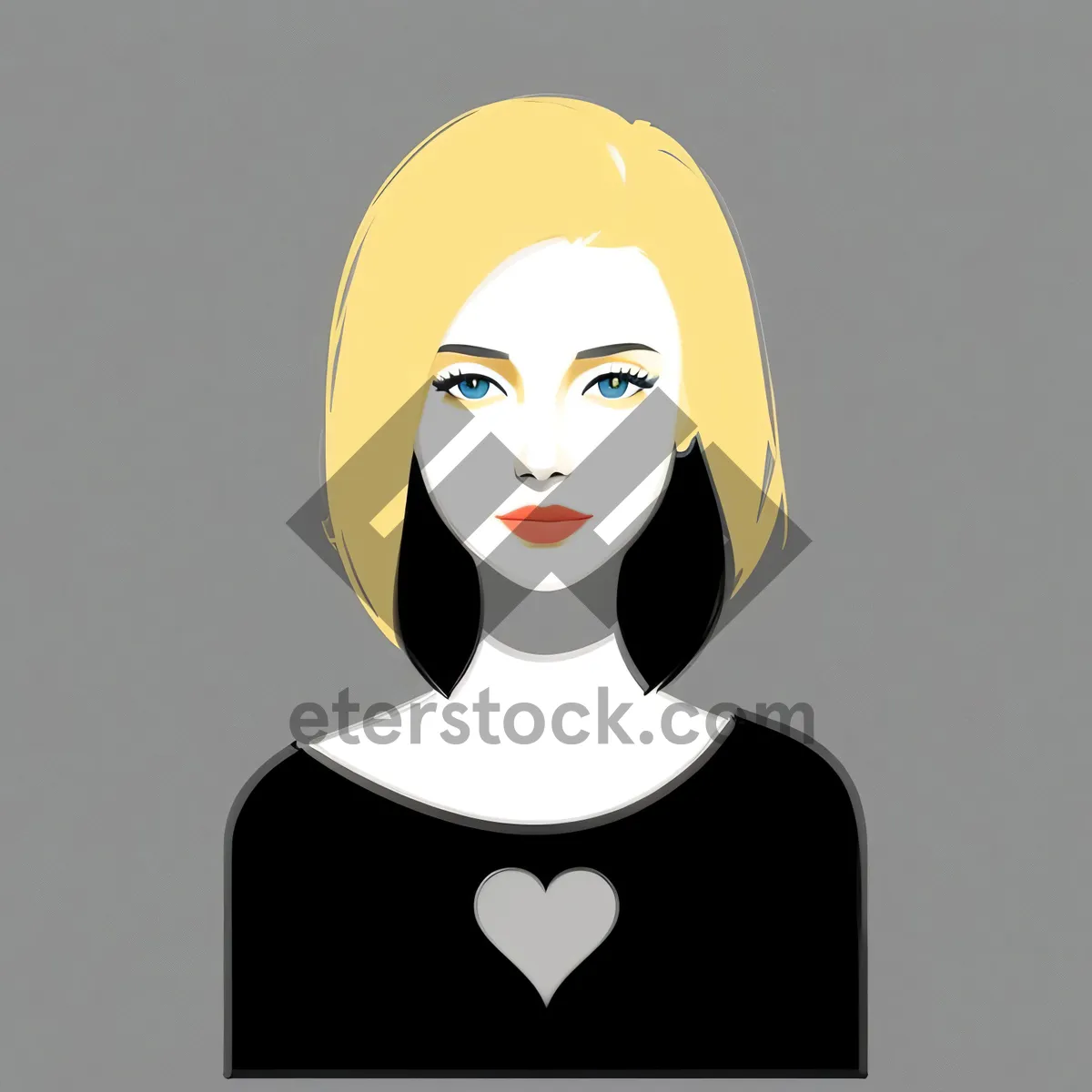 Picture of Cartoon Fashion Model with Shoulder Mask Sculpture