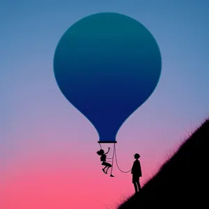 Colorful Flying Balloons in the Sky