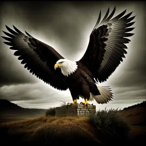 Majestic Bald Eagle Soaring Through the Sky