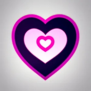 Romantic Love Symbol - Pink Heart Icon Design