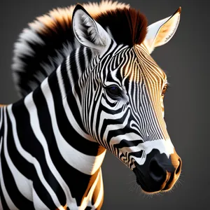 Striped equine wildlife amidst African grasslands.