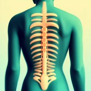 Anatomical Human Torso with Spinal Bones - Medical 3D Illustration