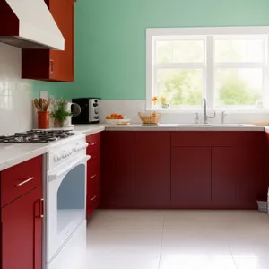 Modern luxury kitchen interior with stainless steel appliances.