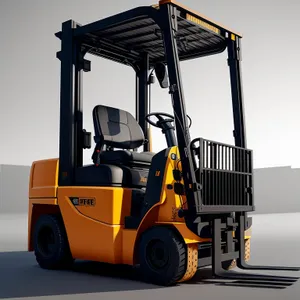 Heavy-duty Forklift Truck in Industrial Warehouse