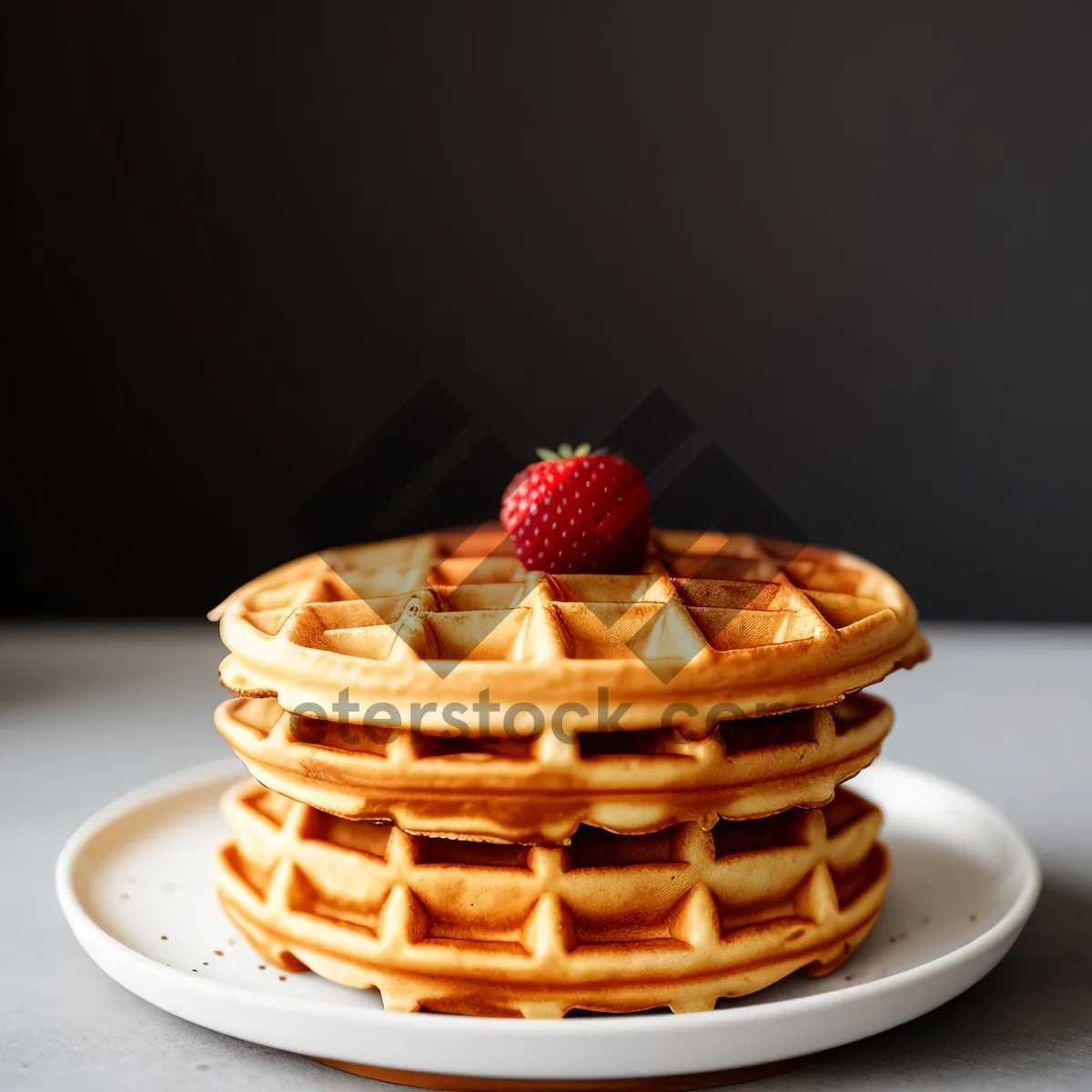 Picture of Delicious Berry Cream Cake with Chocolate Drizzle