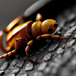 Close-up of Black Insect on Leaf