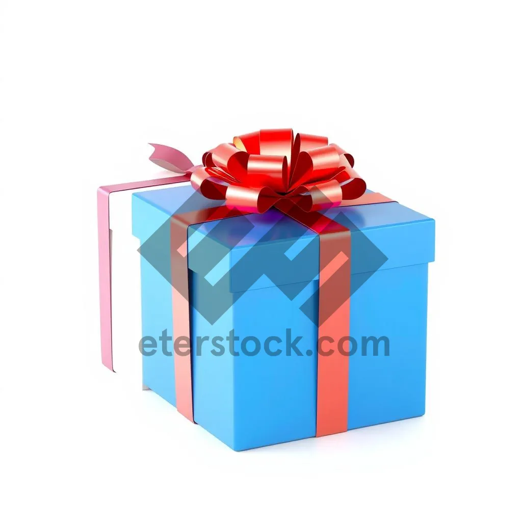 Picture of Party gift box with ribbon and bow