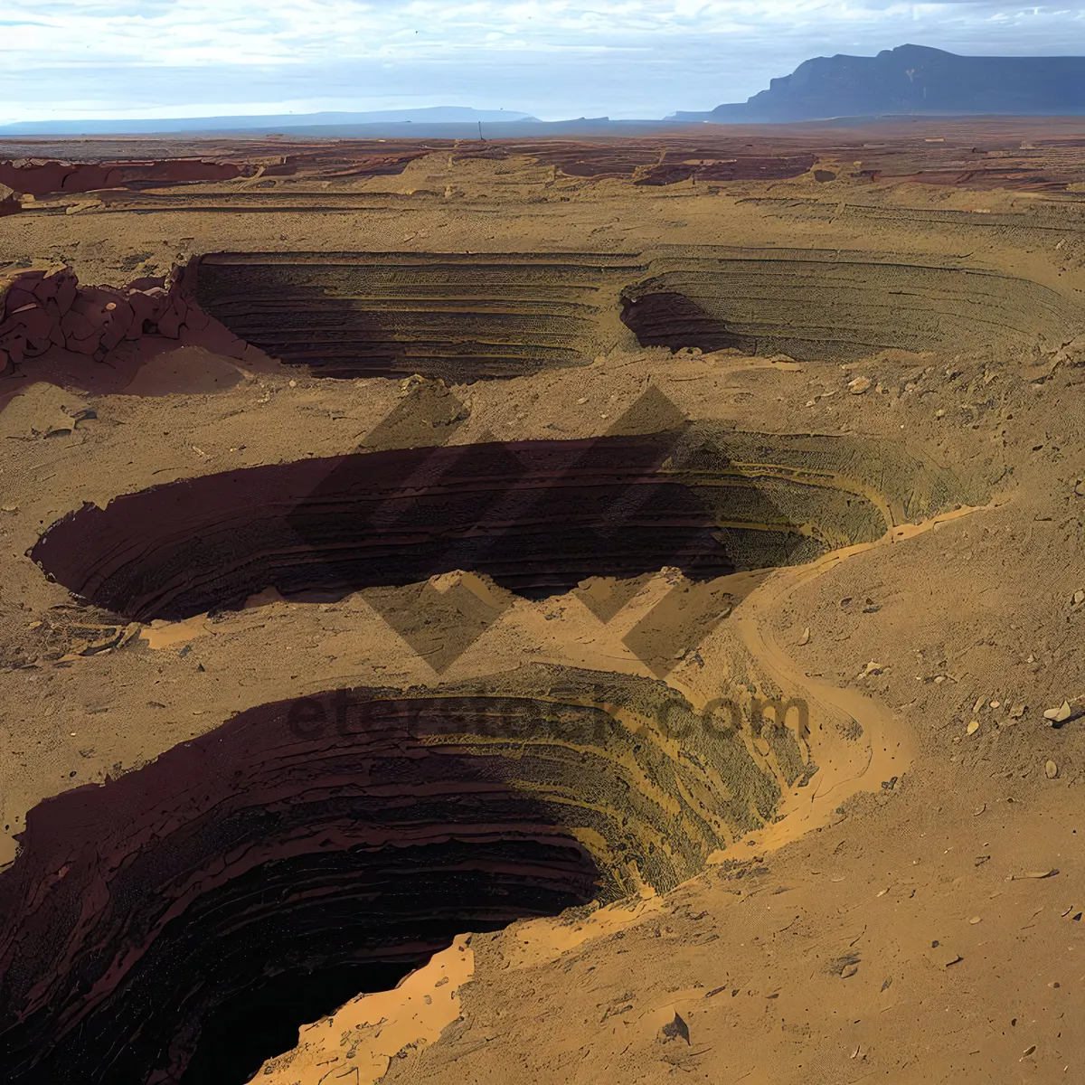 Picture of Majestic Desert Landscape with Diverse Geological Formations