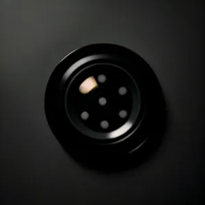 Shiny Black LED Circle Lamp - Modern Design Spotlight