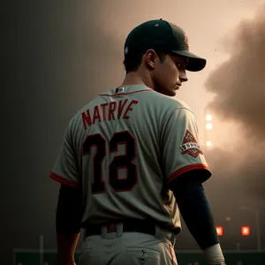 Professional male ballplayer wearing hat in portrait