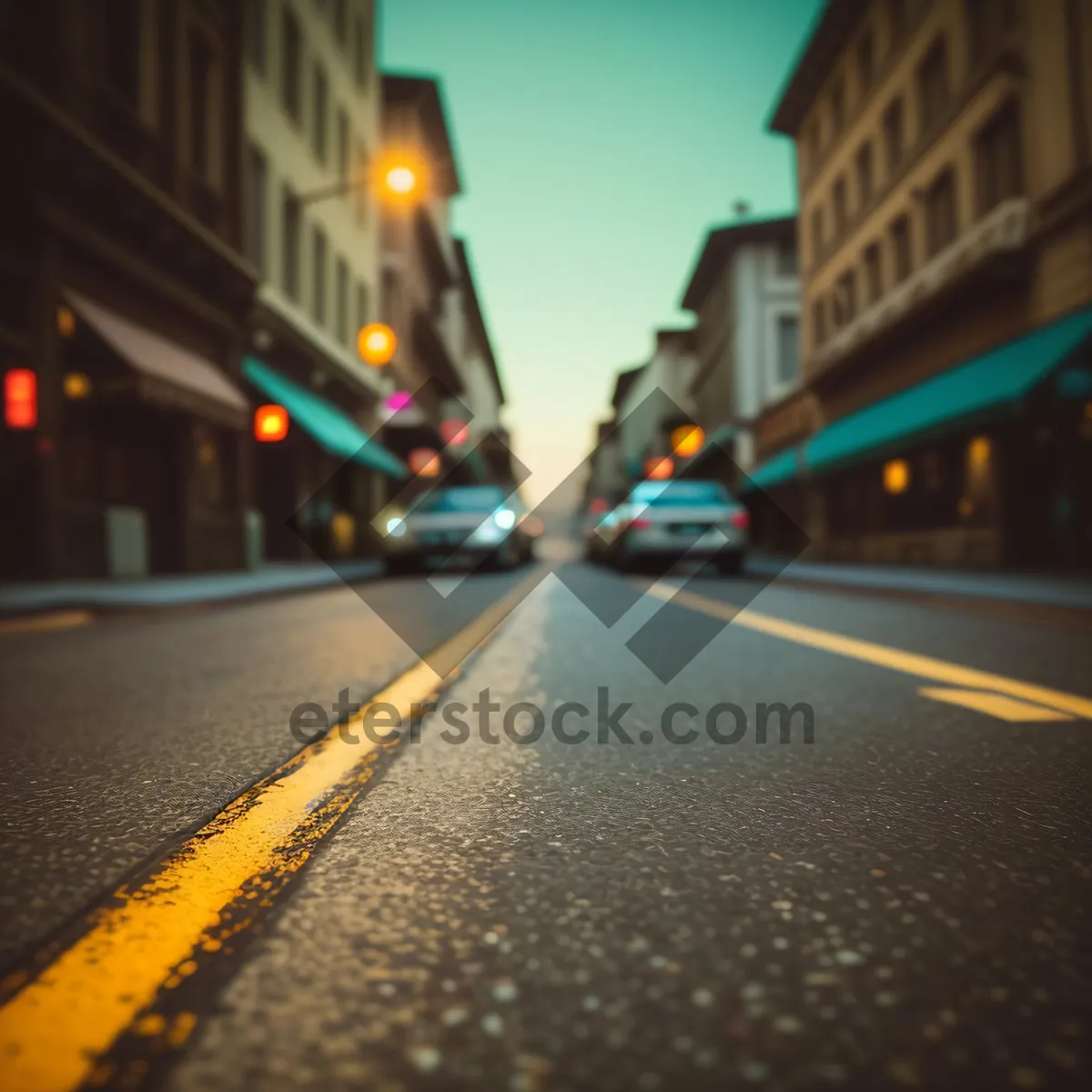 Picture of Urban Night Drive Through City Streets