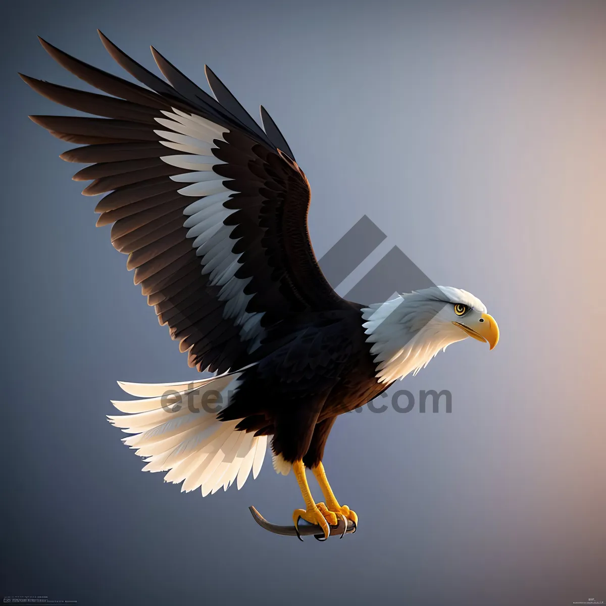 Picture of Bald Eagle Soaring with Majestic Wings
