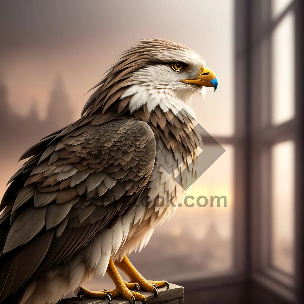 Picture of Wild Hunter: Majestic Falcon in Flight