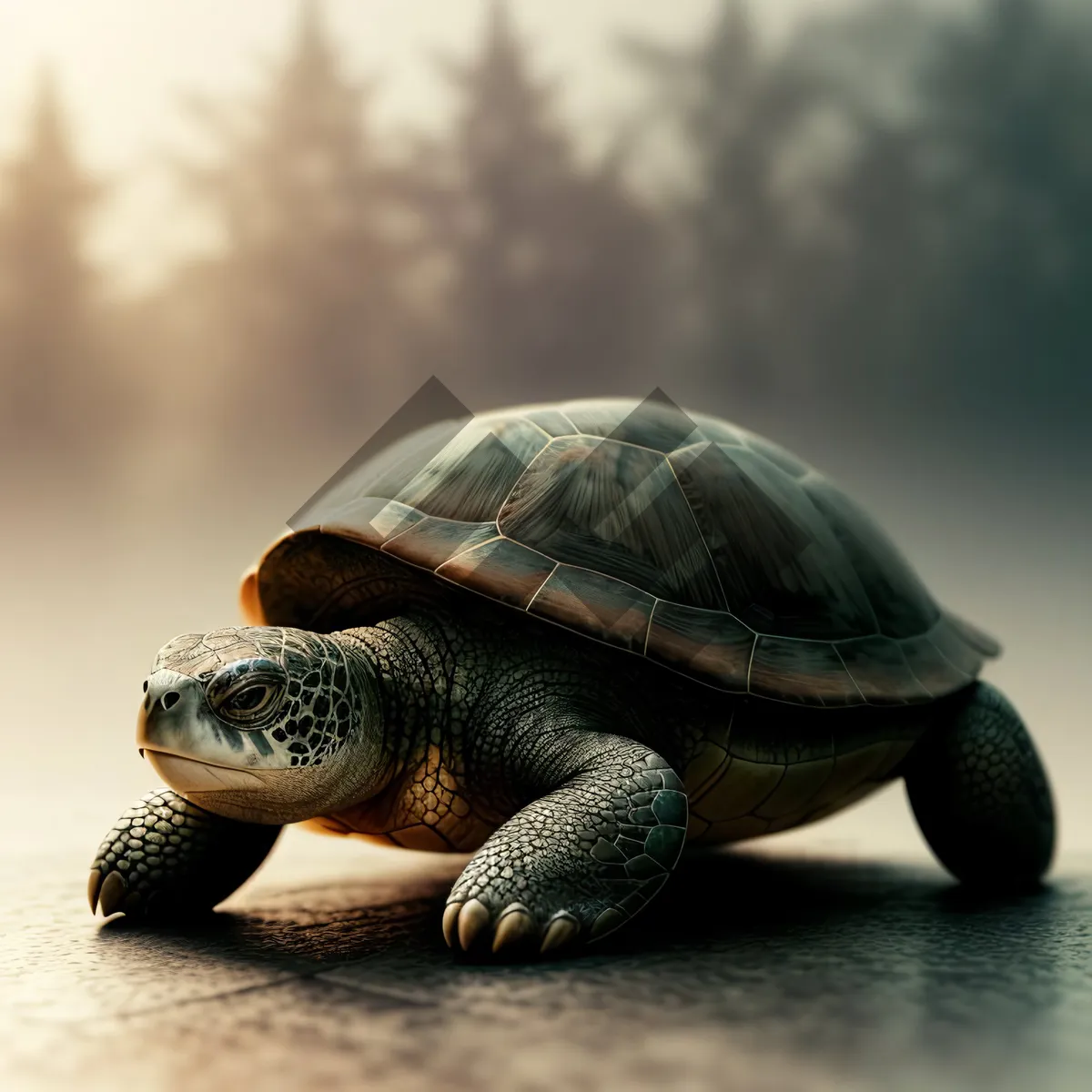 Picture of Terrapin Tortoise: Slow-moving Reptile with a Cute Shell