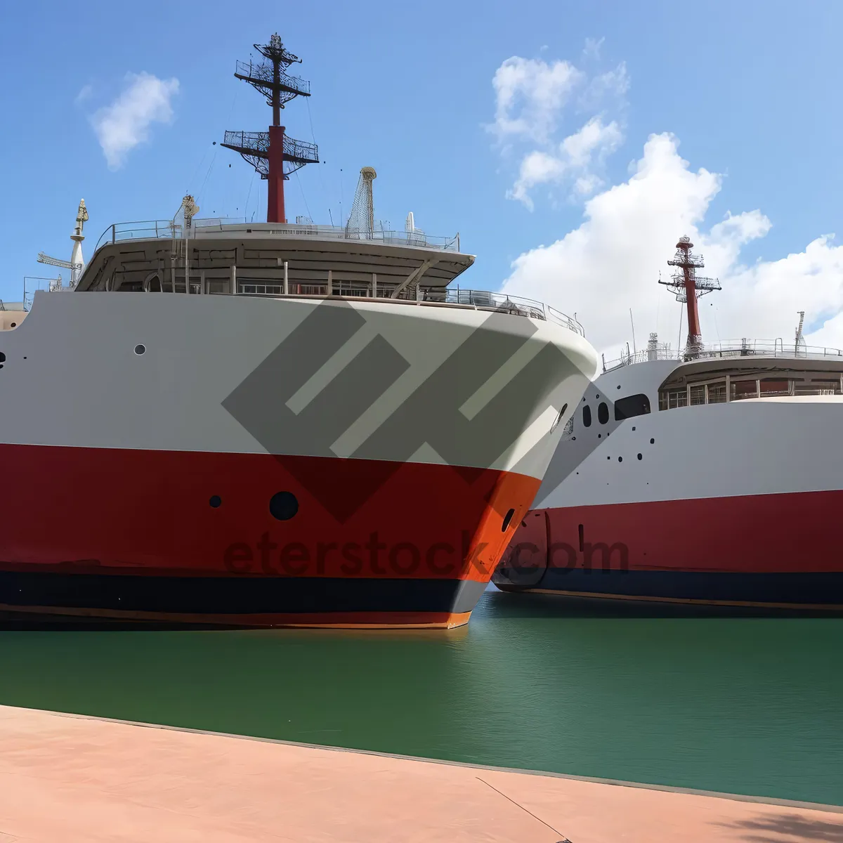 Picture of Ocean Liner at Sea: Majestic Vessel Sailing