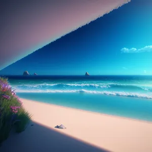 Serene Tropical Beachscape with Azure Blue Waters