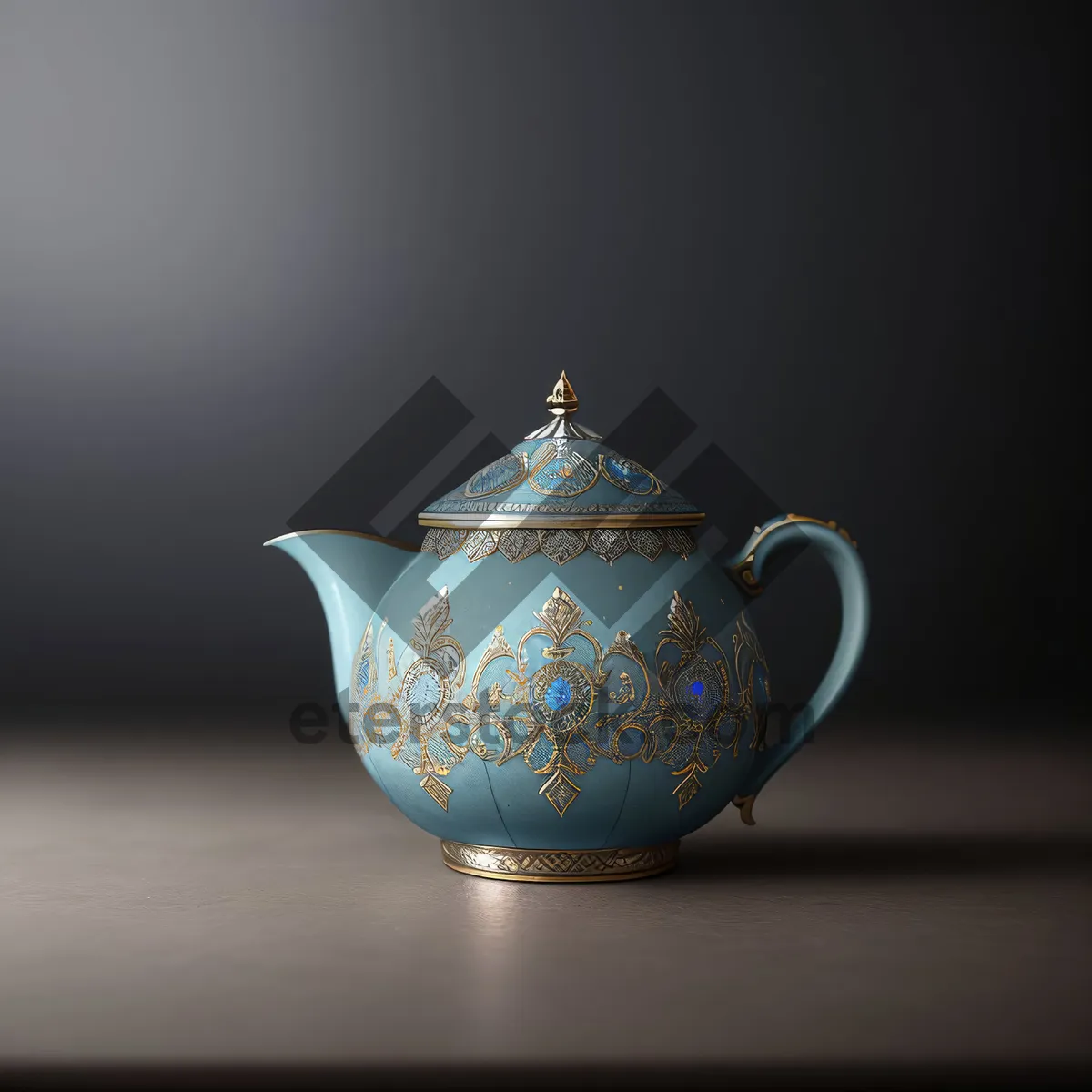 Picture of Traditional Ceramic Teapot for Hot Herbal Drink