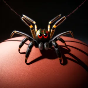 Close-up of Black Widow Spider's Leg