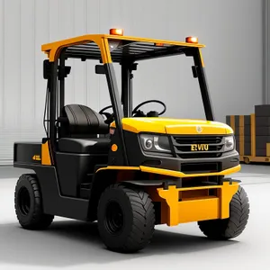 Yellow Heavy-duty Forklift Truck with Loader Bucket