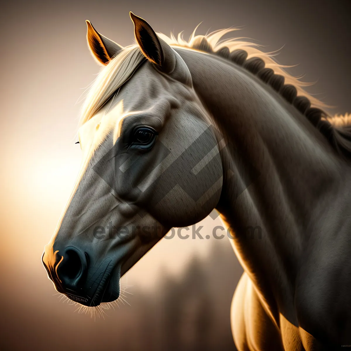 Picture of Thoroughbred Stallion in Horse Ranch Field